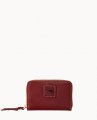 Dooney Florentine Large Zip Around Credit Card Case Bordeaux ID-itizl89q