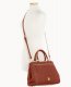 Dooney Ostrich Zip Satchel Cognac ID-xV24IBuE
