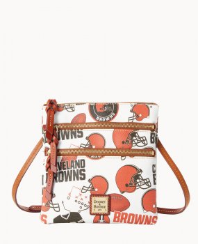 Dooney NFL Browns N S Triple Zip Crossbody Browns ID-hjOsRWt3
