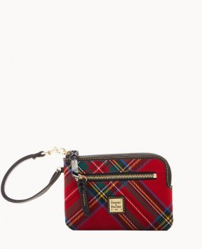 Dooney Tartan Zip Around Wristlet Red ID-1km1SYq9