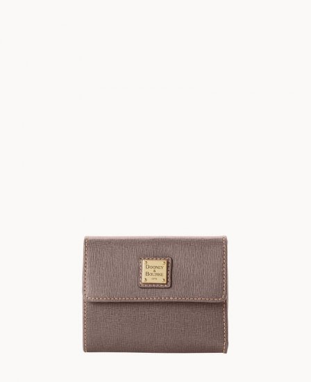 Dooney Saffiano Small Flap Credit Card Wallet Taupe ID-07RtMUyk - Click Image to Close