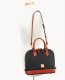 Dooney Pebble Grain Zip Zip Satchel Black ID-geWkO5iA