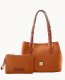 Dooney Pebble Grain Small Briana with Pouch Caramel ID-m5D4E3Tz