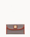 Dooney Pebble Grain Continental Clutch Taupe ID-omHYgJeu