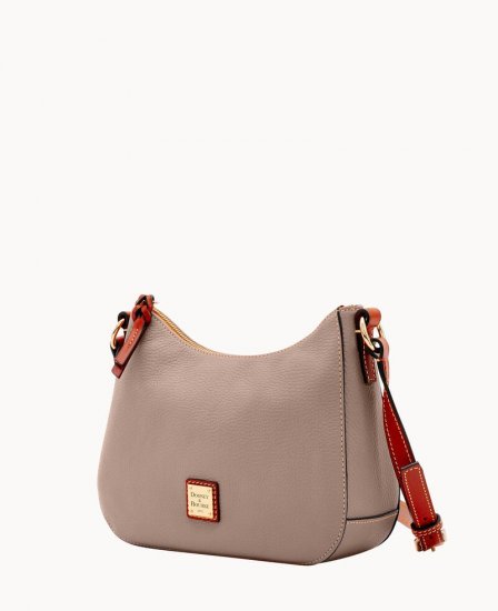 Dooney Pebble Grain Small Kiley Crossbody Taupe ID-7H24YAn7 - Click Image to Close