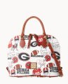 Dooney Collegiate Georgia Zip Zip Satchel U OF GEORGIA ID-XkEJd4XZ