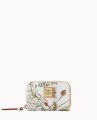 Dooney Botanical Collection Zip Around Credit Card Case White ID-5NfwEBAN