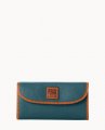 Dooney Pebble Grain Continental Clutch Teal ID-b9NCIErx