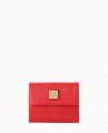 Dooney Saffiano Small Flap Credit Card Wallet Tomato ID-xHYcx72O