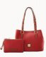 Dooney Pebble Grain Small Briana with Pouch Red ID-NxATtZiL