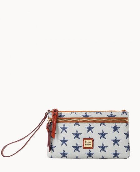 Dooney NFL Cowboys Double Zip Wristlet Dallas Cowboys ID-9flG2ERr - Click Image to Close