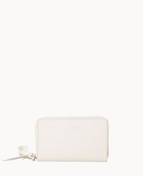 Dooney Henrys Zip Around Wristlet White ID-93n504T3