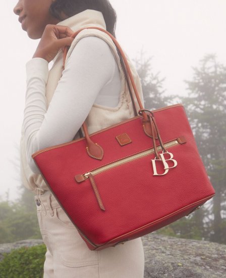 Dooney Pebble Grain Tote Brown Tmoro ID-AXIn6pi4 - Click Image to Close