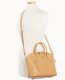 Dooney Saffiano Domed Zip Satchel Camel ID-DU3gXdKJ