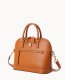 Dooney Saffiano Domed Zip Satchel Natural ID-0fgTDEms