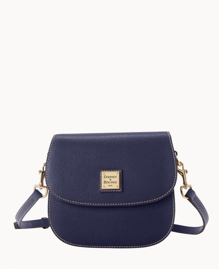 Dooney Saffiano Saddle Bag Marine ID-BlqbeG6t - Click Image to Close