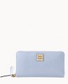 Dooney Saffiano Large Zip Around Wristlet Glacier Blue ID-5VOp8oAW