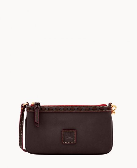 Dooney Florentine Large Slim Wristlet Brown Tmoro ID-HkfnnweC - Click Image to Close