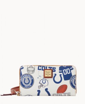 Dooney NFL Colts Large Zip Around Wristlet COLTS ID-mxp8HS9M