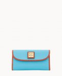 Dooney Pebble Grain Continental Clutch Sky Blue ID-w9vXsQMB