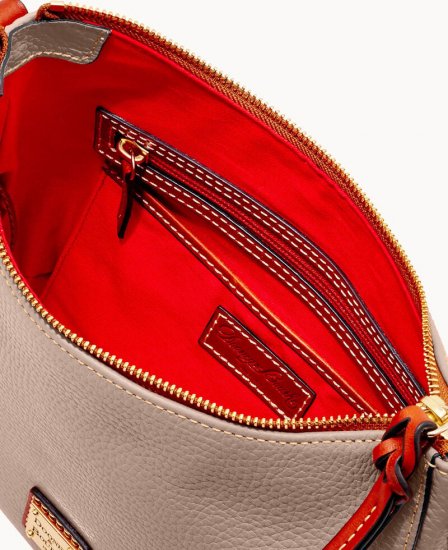 Dooney Pebble Grain Small Kiley Crossbody Taupe ID-7H24YAn7 - Click Image to Close