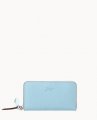 Dooney Henrys Medium Zip Around Wristlet Turquoise ID-BjHyAieH