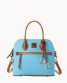 Dooney Pebble Grain Domed Satchel Sky Blue ID-vg1RfMwJ