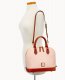 Dooney Pebble Grain Zip Zip Satchel Blush ID-8NVqTpiU