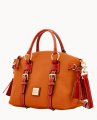 Dooney Pebble Grain Bristol Satchel Caramel ID-mOfGv0OS