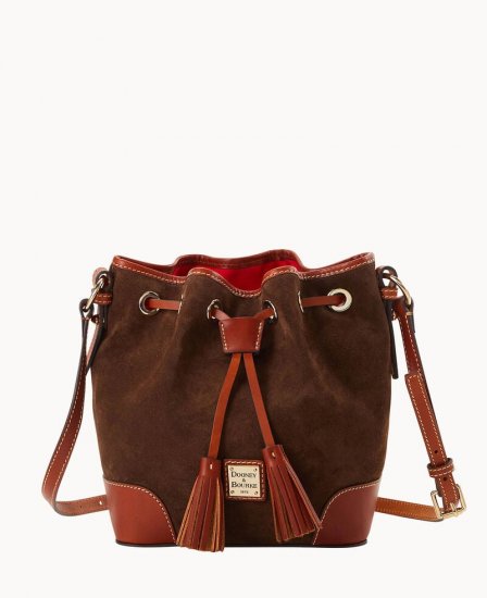 Dooney Suede Crossbody Drawstring Brown Tmoro ID-JW1z8kYW - Click Image to Close