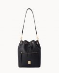 Dooney Saffiano Drawstring Black ID-puddd4kF