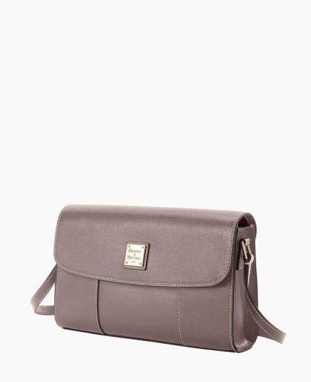 Dooney Saffiano Casey Crossbody Taupe ID-GcjtayVU - Click Image to Close