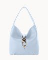 Dooney Pebble Grain Small Logo Lock Sac Glacier Blue ID-flOC7hT1