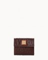 Dooney Ostrich Small Flap Credit Card Wallet Brown Tmoro ID-6brsHukl
