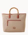 Dooney Bamboo Handle Tote Khaki ID-D2Mt9PsC