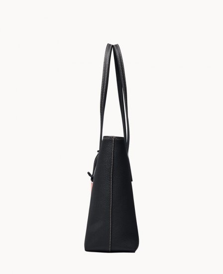 Dooney Henrys Zip Top Tote Black ID-qbHflevZ - Click Image to Close