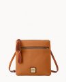 Dooney Pebble Grain Double Zip Tassel Crossbody Sand ID-OAw7kTtJ