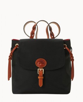 Dooney Nylon Flap Backpack Black ID-5jEMNa5E