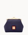 Dooney Pebble Grain Large Framed Purse Midnight Blue ID-A32gtK34