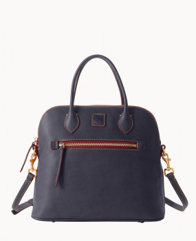 Dooney Florentine Large Domed Satchel Navy ID-nRCBTYMw