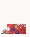 Dooney MLB Red Sox Large Zip Around Wristlet Red Sox ID-fUxWKYPD