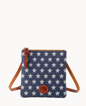 Dooney MLB Astros Small North South Top Zip Crossbody Astros ID-WVcRhrya