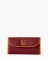 Dooney Pebble Grain Continental Clutch Wine ID-4zMeVnbW