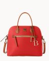 Dooney Pebble Grain Large Domed Satchel Red ID-dd71JLp6