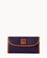 Dooney Pebble Grain Continental Clutch Plum Wine ID-PxrOSTzV