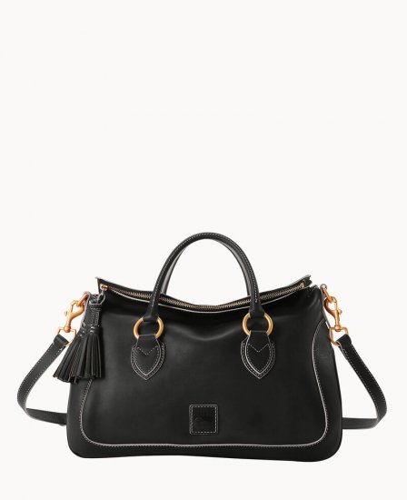 Dooney Florentine Large Satchel Black ID-N7tXonxa - Click Image to Close