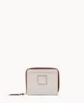Dooney Florentine Small Zip Around Wallet Ecru ID-zQNwIma9