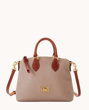 Dooney Dillen Crossbody Satchel Taupe ID-aBGtnkdy