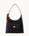 Dooney Pebble Grain Hobo Black ID-d09LrS5t