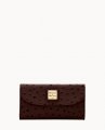 Dooney Ostrich Continental Clutch Brown Tmoro ID-yAHsvQuT